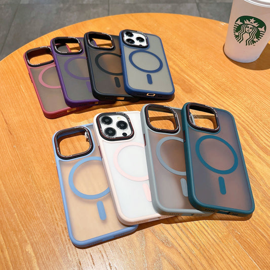 Metal lens magnetic frosted Phone Case